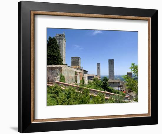 Towers of San Gimignano, UNESCO World Heritage Site, San Gimignano, Siena, Tuscany, Italy-Nico Tondini-Framed Photographic Print