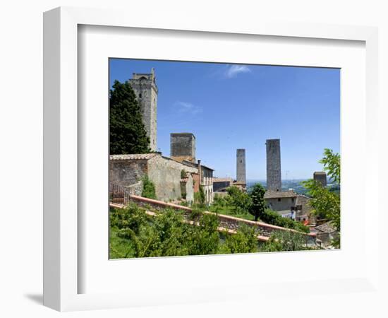 Towers of San Gimignano, UNESCO World Heritage Site, San Gimignano, Siena, Tuscany, Italy-Nico Tondini-Framed Photographic Print