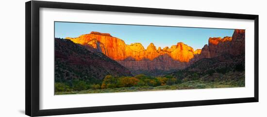 Towers of the Virgin and the West Temple in Zion National Park, Springdale, Utah, USA-null-Framed Photographic Print