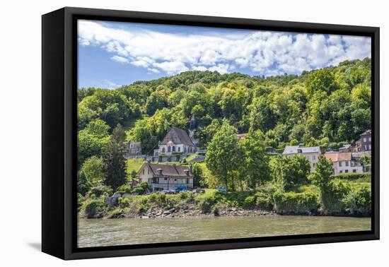 Town along Seine River, Normandy, France-Lisa S. Engelbrecht-Framed Premier Image Canvas