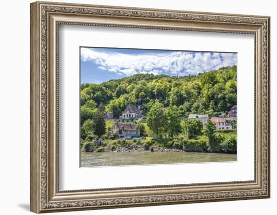 Town along Seine River, Normandy, France-Lisa S. Engelbrecht-Framed Photographic Print