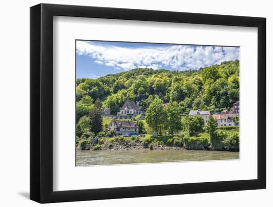 Town along Seine River, Normandy, France-Lisa S. Engelbrecht-Framed Photographic Print