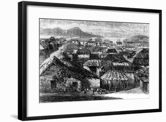 Town and Bay of Puerto Plata, Santo Domingo, 1873-null-Framed Giclee Print