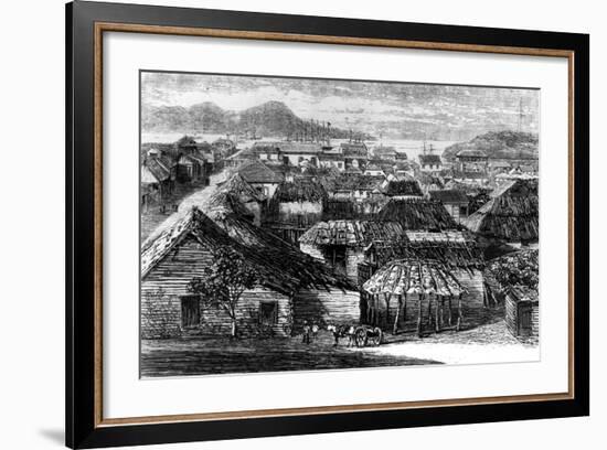 Town and Bay of Puerto Plata, Santo Domingo, 1873-null-Framed Giclee Print