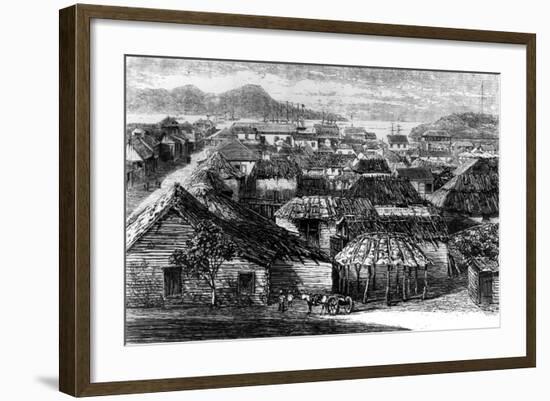 Town and Bay of Puerto Plata, Santo Domingo, 1873-null-Framed Giclee Print