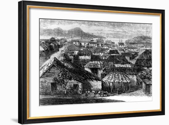 Town and Bay of Puerto Plata, Santo Domingo, 1873-null-Framed Giclee Print