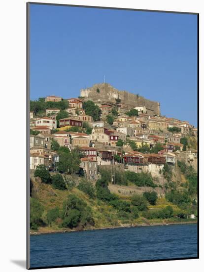 Town and Castle on the Skyline at Molyvos, on Lesbos, North Aegean Islands, Greece-Lightfoot Jeremy-Mounted Photographic Print