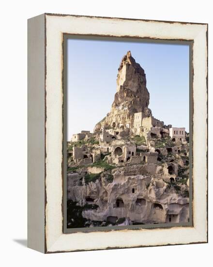 Town and Castle Ruins, Ortahisar, Near Urgup, Cappadocia, Anatolia, Turkey, Eurasia-Adam Woolfitt-Framed Premier Image Canvas