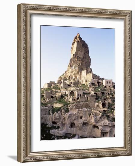 Town and Castle Ruins, Ortahisar, Near Urgup, Cappadocia, Anatolia, Turkey, Eurasia-Adam Woolfitt-Framed Photographic Print