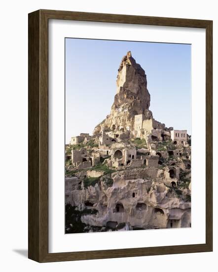 Town and Castle Ruins, Ortahisar, Near Urgup, Cappadocia, Anatolia, Turkey, Eurasia-Adam Woolfitt-Framed Photographic Print