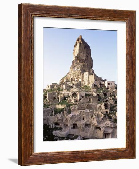 Town and Castle Ruins, Ortahisar, Near Urgup, Cappadocia, Anatolia, Turkey, Eurasia-Adam Woolfitt-Framed Photographic Print