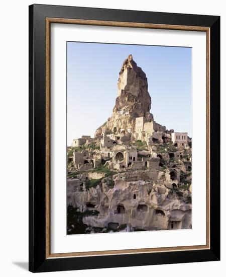 Town and Castle Ruins, Ortahisar, Near Urgup, Cappadocia, Anatolia, Turkey, Eurasia-Adam Woolfitt-Framed Photographic Print