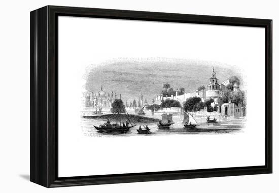 Town and Fort of Agra, 1847-Robinson-Framed Premier Image Canvas