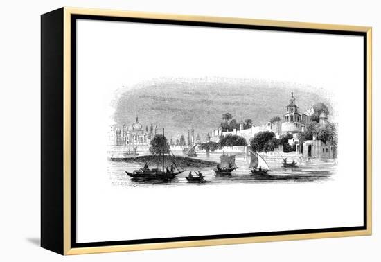 Town and Fort of Agra, 1847-Robinson-Framed Premier Image Canvas