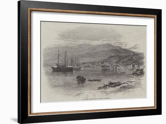 Town and Harbour of St Pierre, Martinique-null-Framed Giclee Print