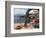 Town and Lakeside Cafe, Menaggio, Lake Como, Lombardy, Italian Lakes, Italy, Europe-Frank Fell-Framed Photographic Print