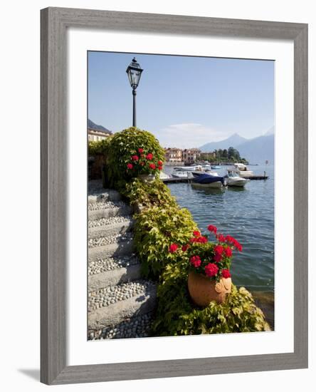 Town and Lakeside, Menaggio, Lake Como, Lombardy, Italian Lakes, Italy, Europe-Frank Fell-Framed Photographic Print