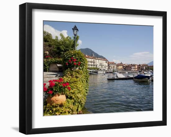 Town and Lakeside, Menaggio, Lake Como, Lombardy, Italian Lakes, Italy, Europe-Frank Fell-Framed Photographic Print