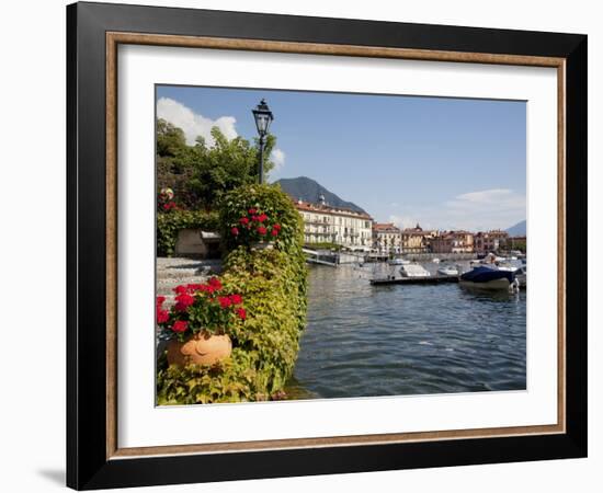 Town and Lakeside, Menaggio, Lake Como, Lombardy, Italian Lakes, Italy, Europe-Frank Fell-Framed Photographic Print