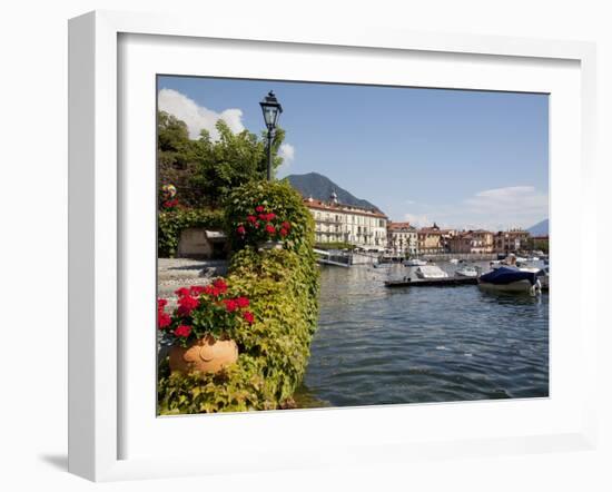 Town and Lakeside, Menaggio, Lake Como, Lombardy, Italian Lakes, Italy, Europe-Frank Fell-Framed Photographic Print