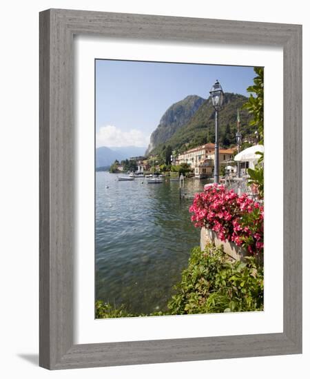 Town and Lakeside, Menaggio, Lake Como, Lombardy, Italian Lakes, Italy, Europe-Frank Fell-Framed Photographic Print