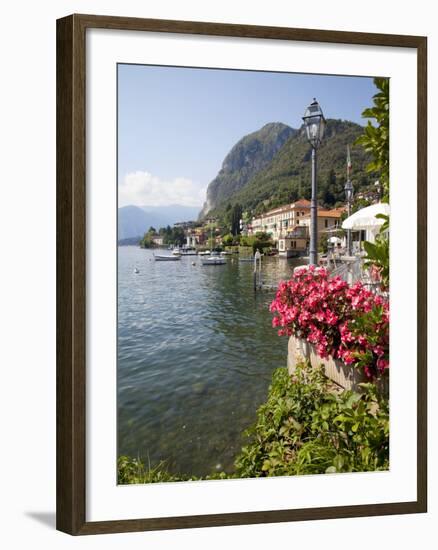 Town and Lakeside, Menaggio, Lake Como, Lombardy, Italian Lakes, Italy, Europe-Frank Fell-Framed Photographic Print