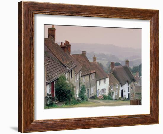 Town Architecture, Shaftesbury, Gold Hill, Dorset, England-Walter Bibikow-Framed Photographic Print