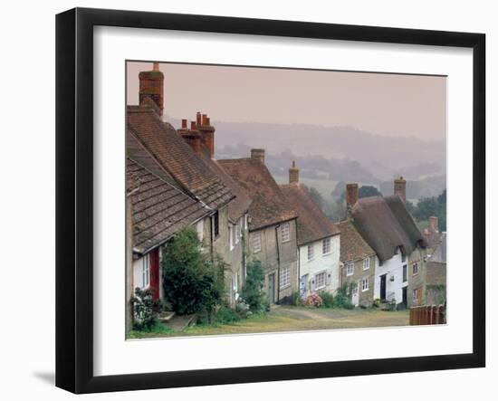 Town Architecture, Shaftesbury, Gold Hill, Dorset, England-Walter Bibikow-Framed Photographic Print