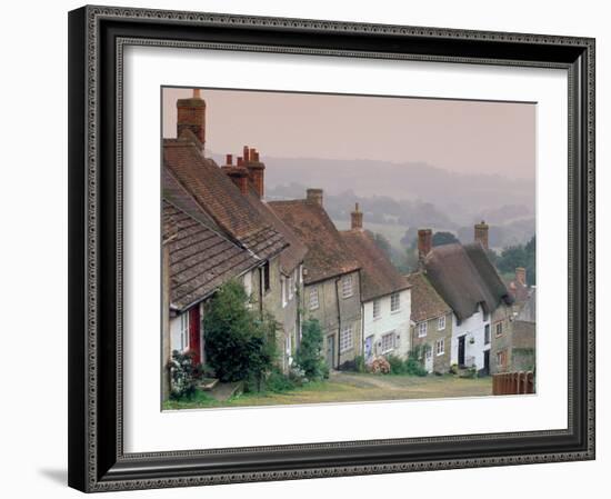 Town Architecture, Shaftesbury, Gold Hill, Dorset, England-Walter Bibikow-Framed Photographic Print