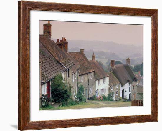 Town Architecture, Shaftesbury, Gold Hill, Dorset, England-Walter Bibikow-Framed Photographic Print