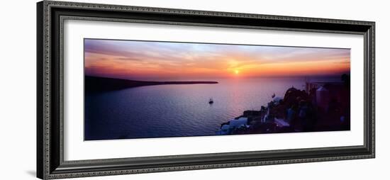 Town at Sunset, Santorini, Cyclades Islands, Greece-null-Framed Photographic Print