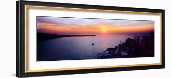 Town at Sunset, Santorini, Cyclades Islands, Greece-null-Framed Photographic Print