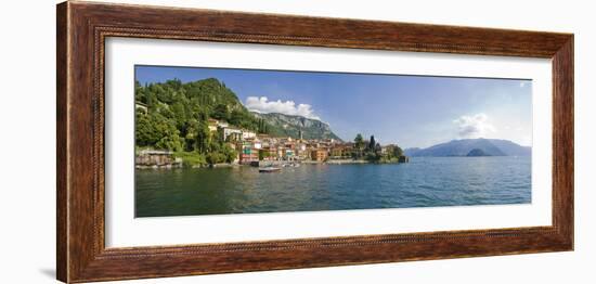 Town at the Lakeside, Lake Como, Como, Lombardy, Italy-null-Framed Premium Photographic Print