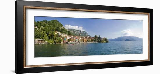 Town at the Lakeside, Lake Como, Como, Lombardy, Italy-null-Framed Premium Photographic Print