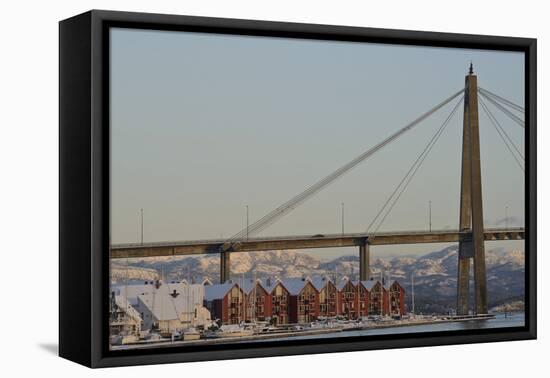 Town Bridge Bybro About the Straumsteinsund, Stavanger, Rogaland, Norway-Andreas Werth-Framed Premier Image Canvas