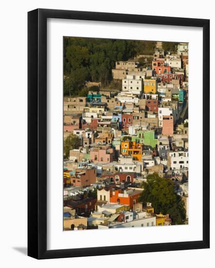 Town Buildings along Northern Valley, Guanajuato State, Mexico-Walter Bibikow-Framed Photographic Print