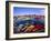 Town Buildings and Colorful Boats in Bay, Rockport, Maine, USA-Jim Zuckerman-Framed Photographic Print