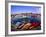 Town Buildings and Colorful Boats in Bay, Rockport, Maine, USA-Jim Zuckerman-Framed Photographic Print