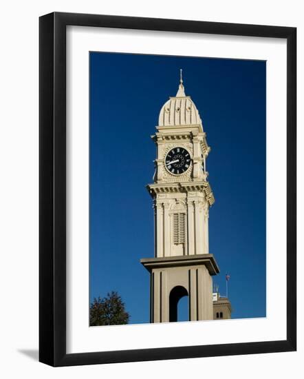 Town Clock On Main Street, Dubuque, Iowa-Walter Bibikow-Framed Photographic Print