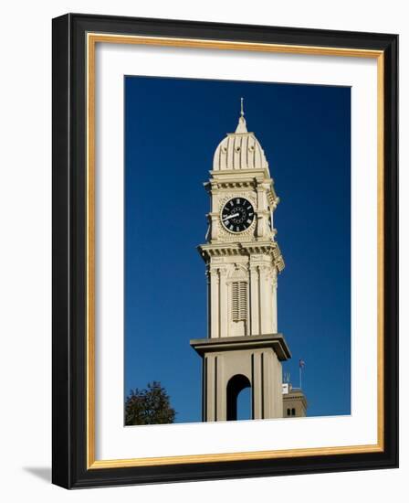 Town Clock On Main Street, Dubuque, Iowa-Walter Bibikow-Framed Photographic Print