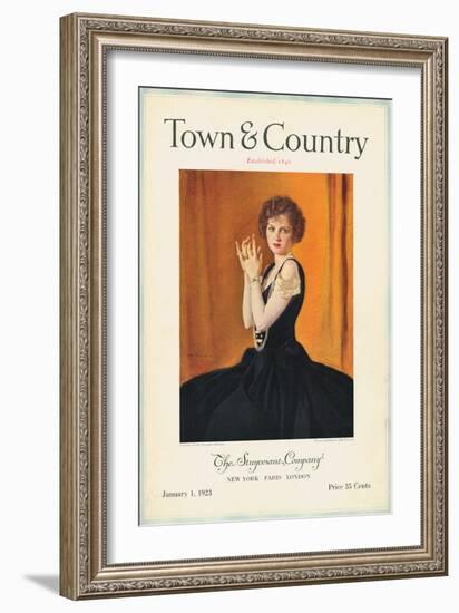 Town & Country, January 1st, 1923-null-Framed Art Print