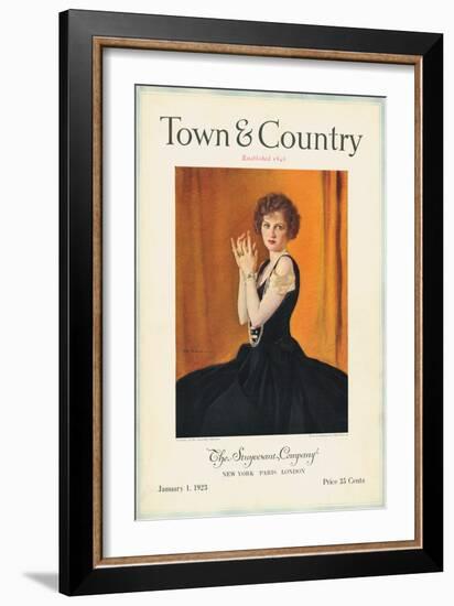 Town & Country, January 1st, 1923-null-Framed Art Print