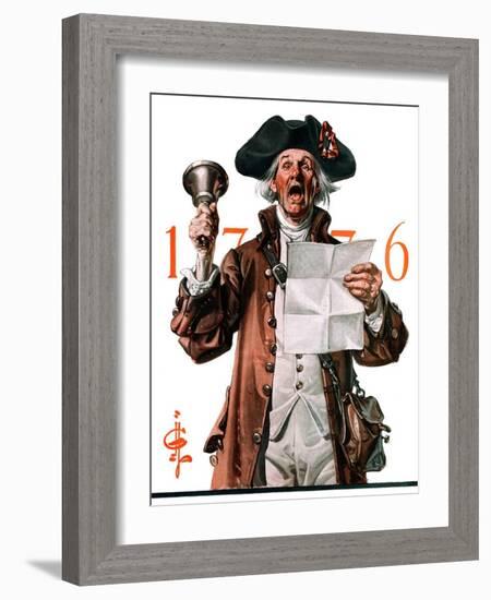 "Town Crier,"July 4, 1925-Joseph Christian Leyendecker-Framed Giclee Print