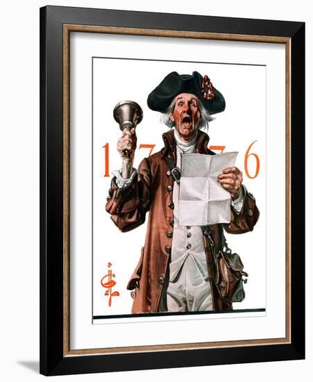 "Town Crier,"July 4, 1925-Joseph Christian Leyendecker-Framed Giclee Print