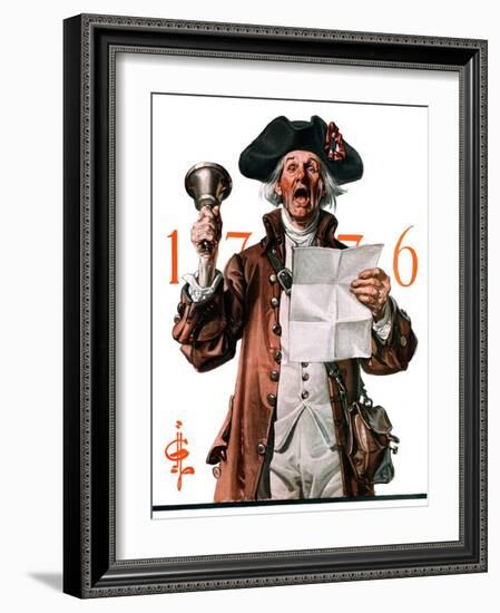 "Town Crier,"July 4, 1925-Joseph Christian Leyendecker-Framed Giclee Print