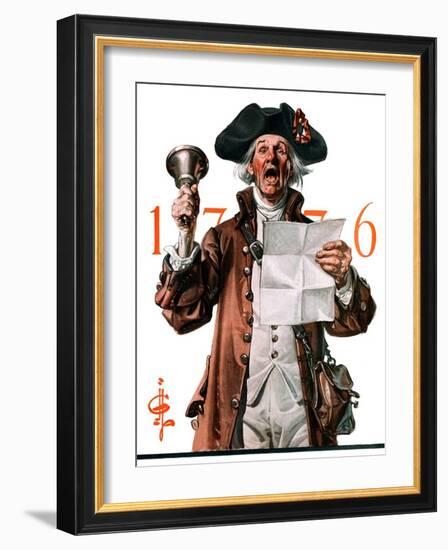 "Town Crier,"July 4, 1925-Joseph Christian Leyendecker-Framed Giclee Print