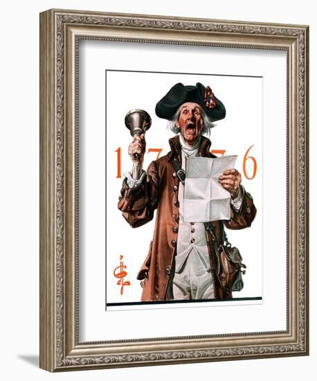 "Town Crier,"July 4, 1925-Joseph Christian Leyendecker-Framed Giclee Print