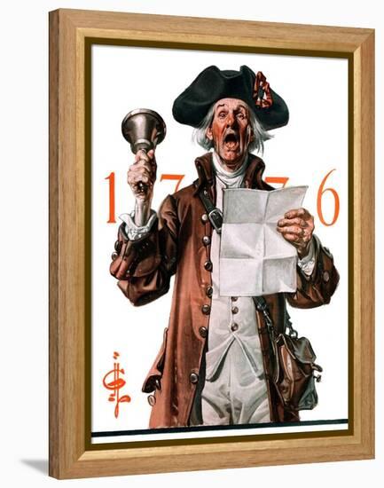 "Town Crier,"July 4, 1925-Joseph Christian Leyendecker-Framed Premier Image Canvas