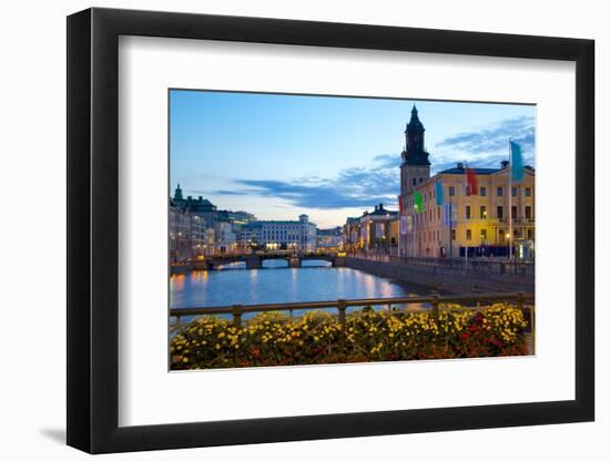 Town Hall and Canal at Dusk, Gothenburg, Sweden, Scandinavia, Europe-Frank Fell-Framed Photographic Print