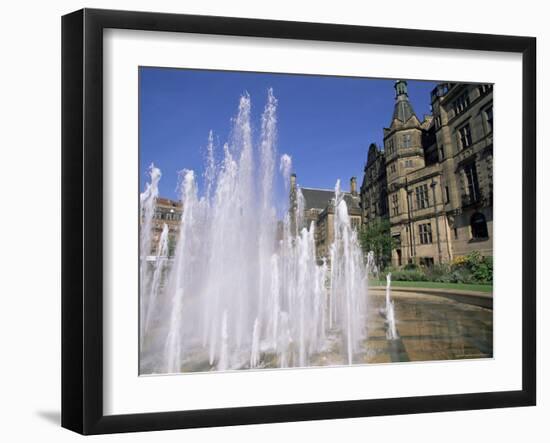 Town Hall and Peace Gardens, Sheffield, Yorkshire, England, United Kingdom-Neale Clarke-Framed Photographic Print